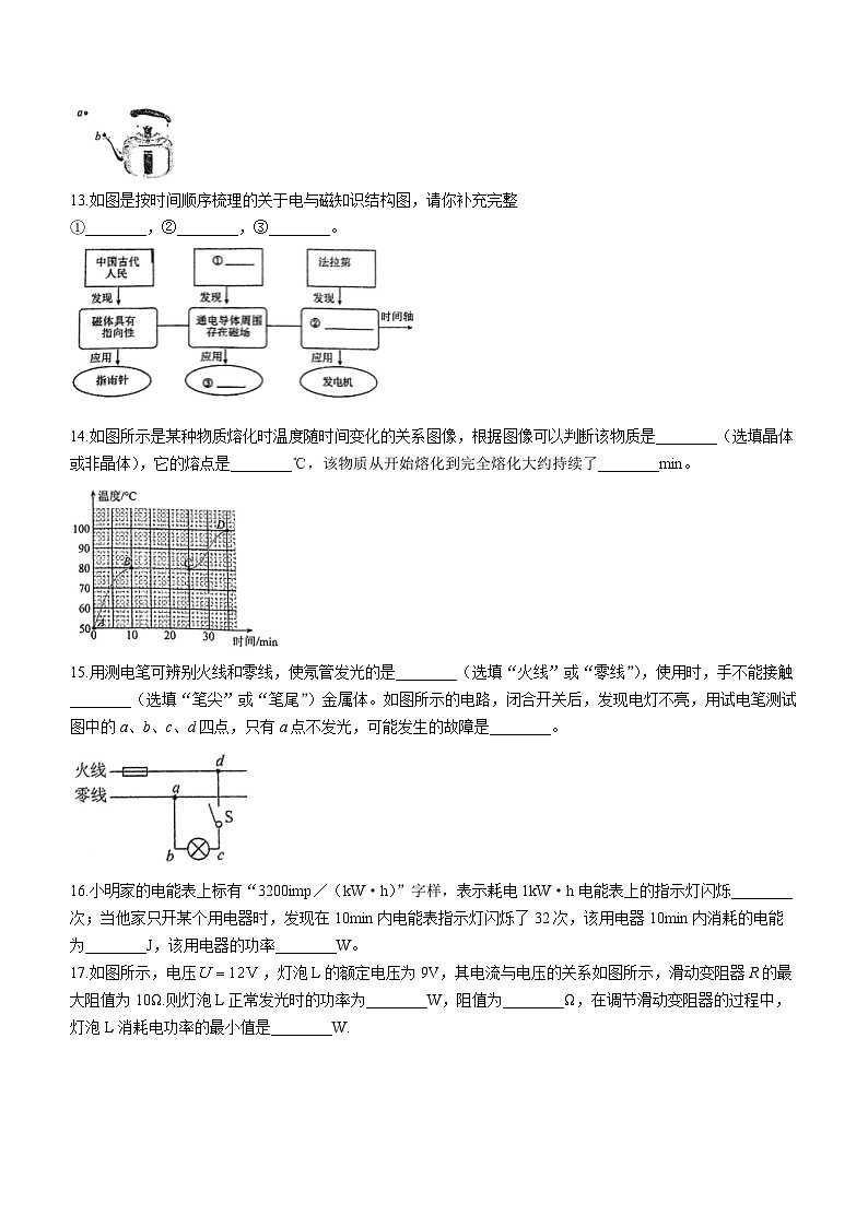 江苏省连云港市新海实验中学2023-2024学年九年级下学期第一次月考物理试卷(无答案)03