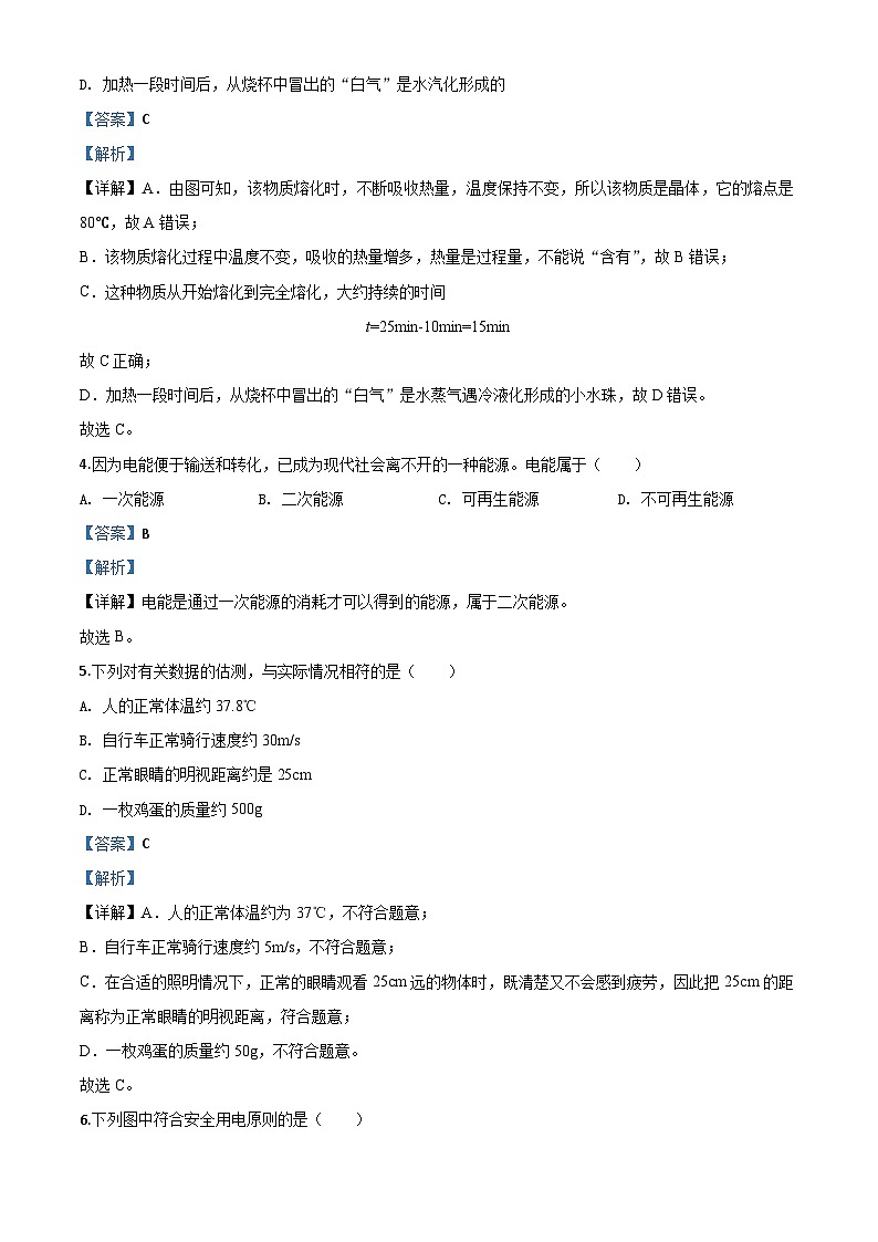 2020年山东省聊城市中考物理试题(含解析)02