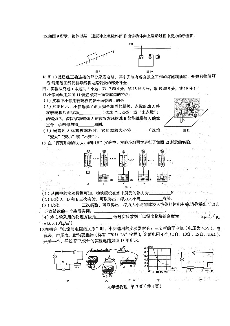 2024年河南省周口市郸城县中考一模物理试题第3页