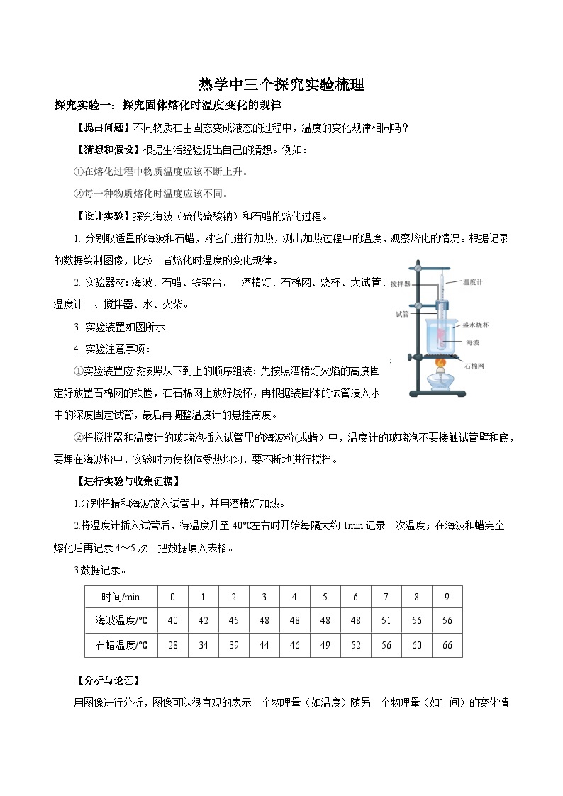 专题06 物理探究实验（1）——热学中的3个探究实验（精选练习）-初中物理核心素养提升01