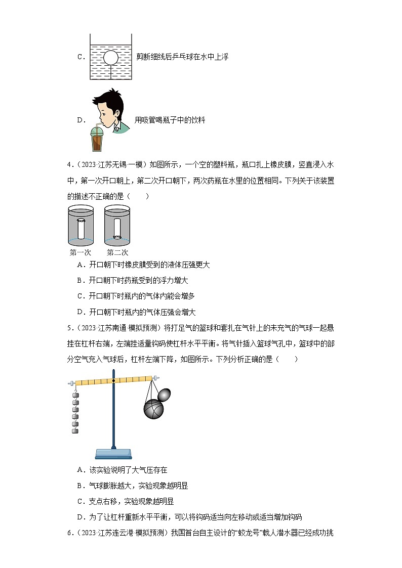 专题09 浮力(原卷版)第2页