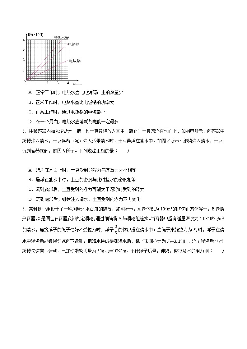 【中考二轮】2024年中考物理热点专练(全国通用)专题02+多项选择题-专题训练.zip03