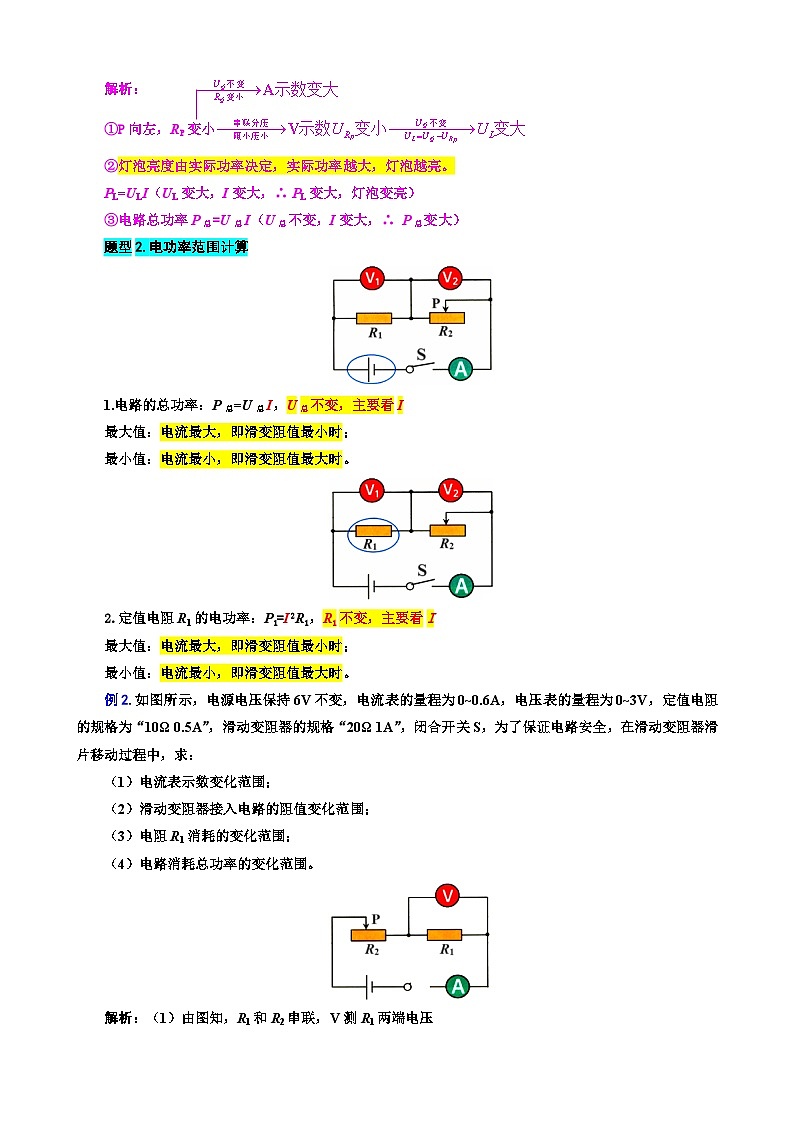 2023年中考物理一輪復習講義--37.“電功率動態(tài)分析與計算”重難點突破及題型歸類第2頁