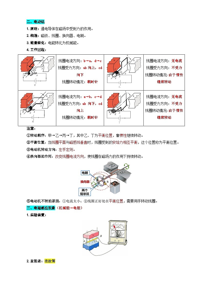 2023年中考物理一轮复习讲义--42.“电动机与发电机、能源”重难点突破及题型归类第2页