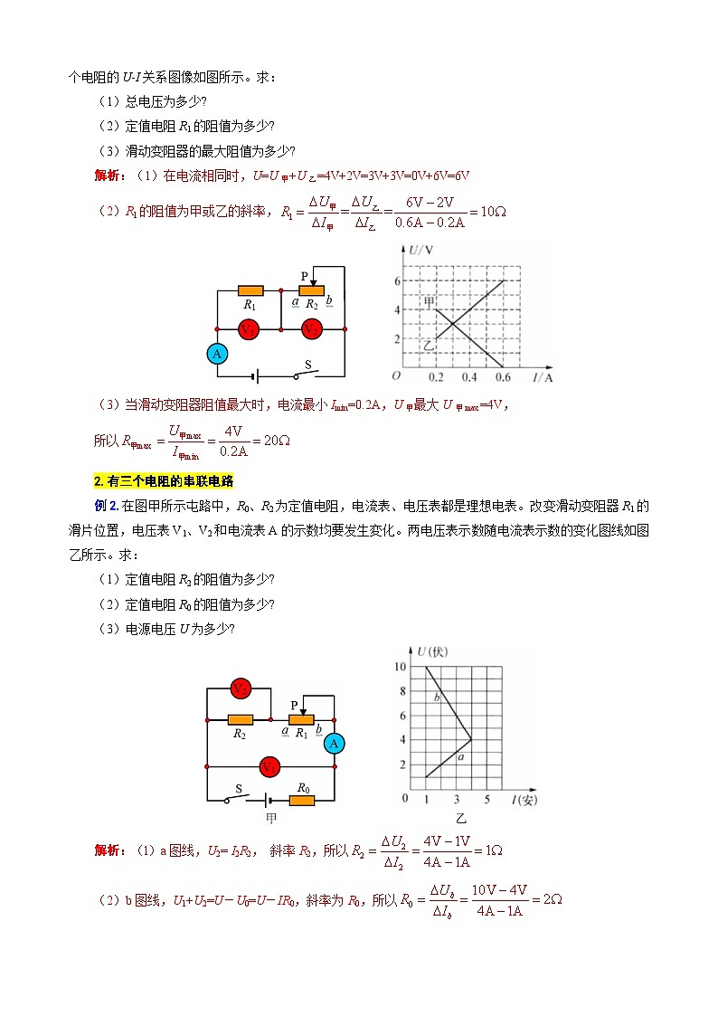 2023年中考物理一轮复习讲义--动态电路图像问题第2页