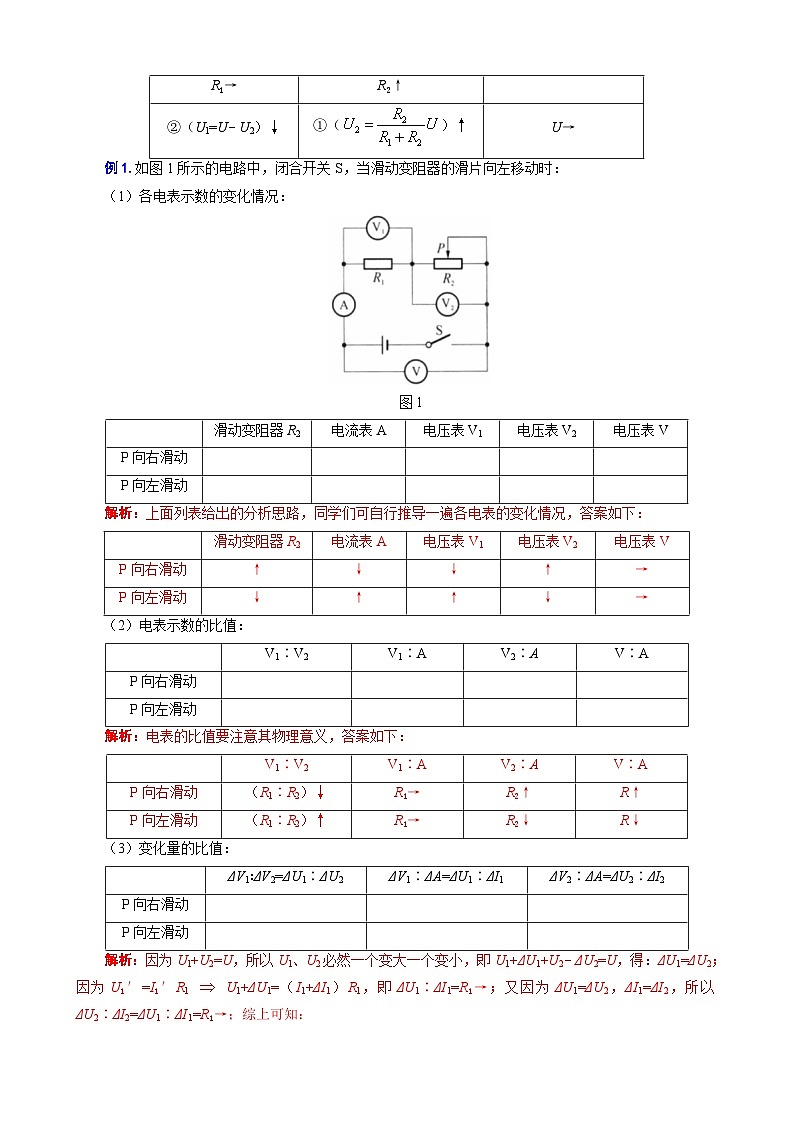 2023年中考物理一轮复习讲义--“表格法”突破串联电路的动态分析第2页