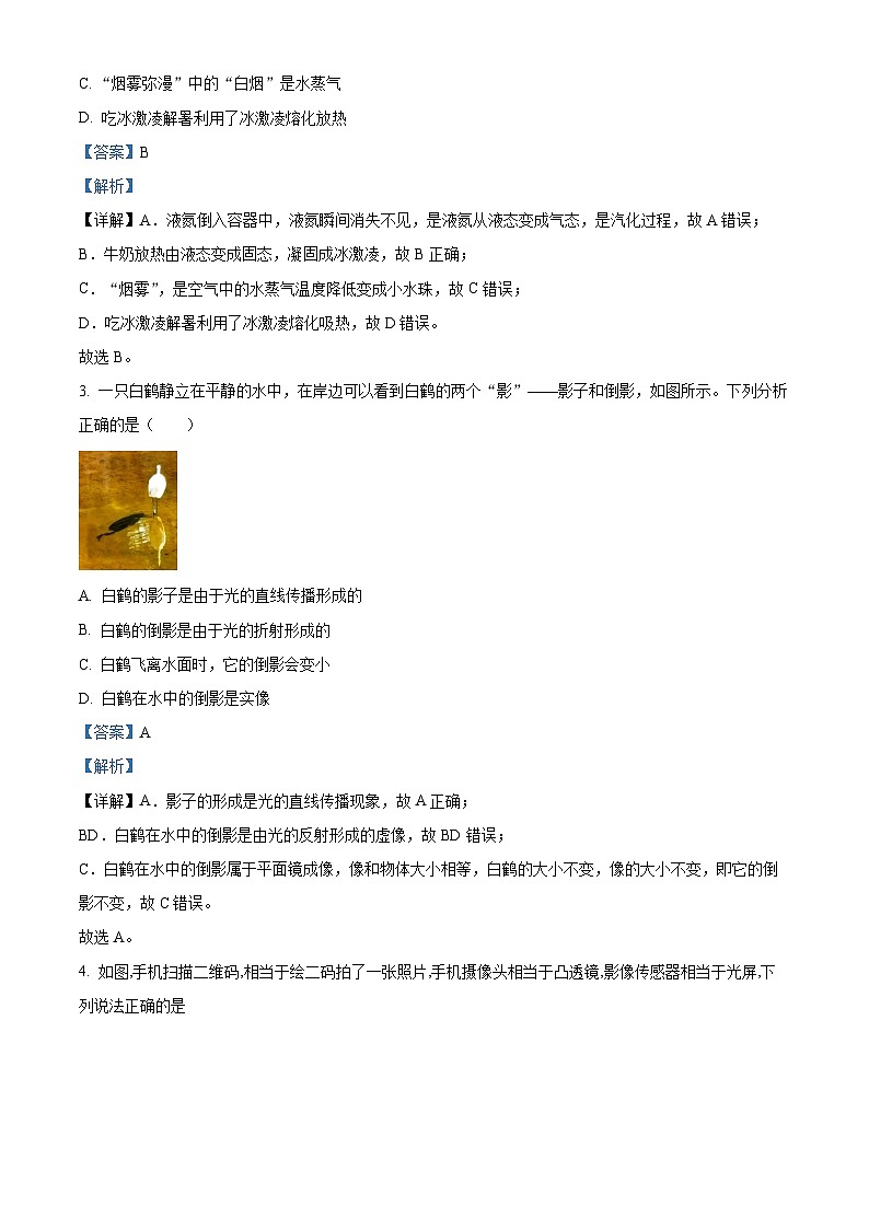 2024年广东省深圳市深中体系联考中考一模物理试题(原卷版+解析版)02