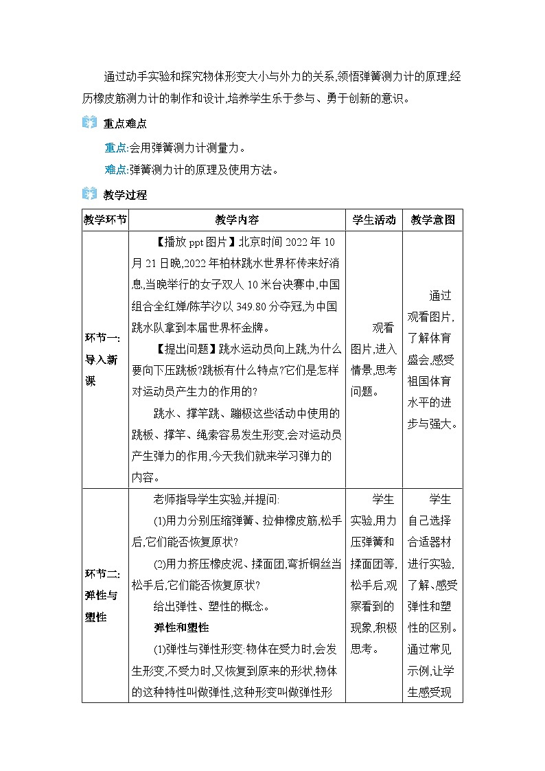 第7章力第2節(jié)彈力精品教案第2頁