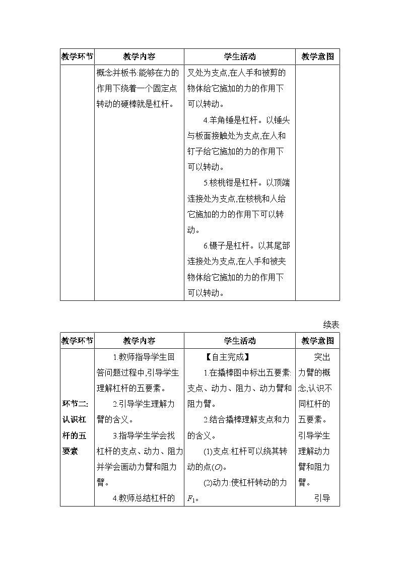 第12章簡單機(jī)械第1節(jié)杠桿精品教案（人教版八下物理）第3頁