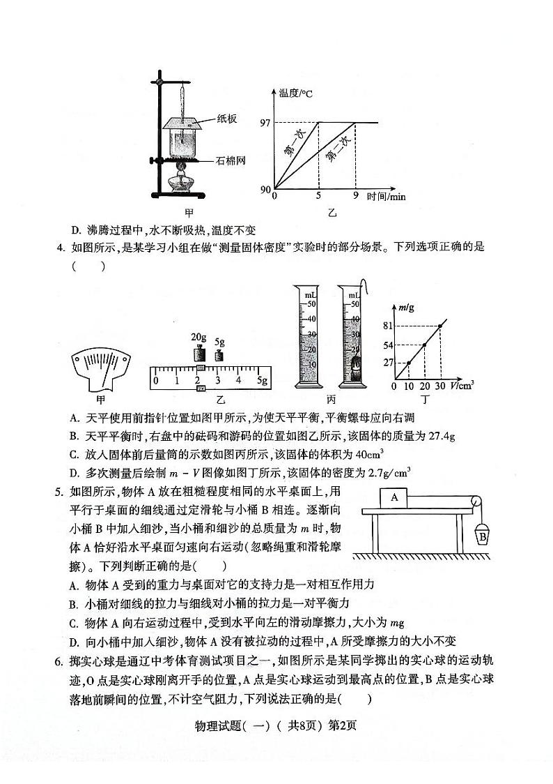 2024年山东省聊城市阳谷县中考一模物理试题02