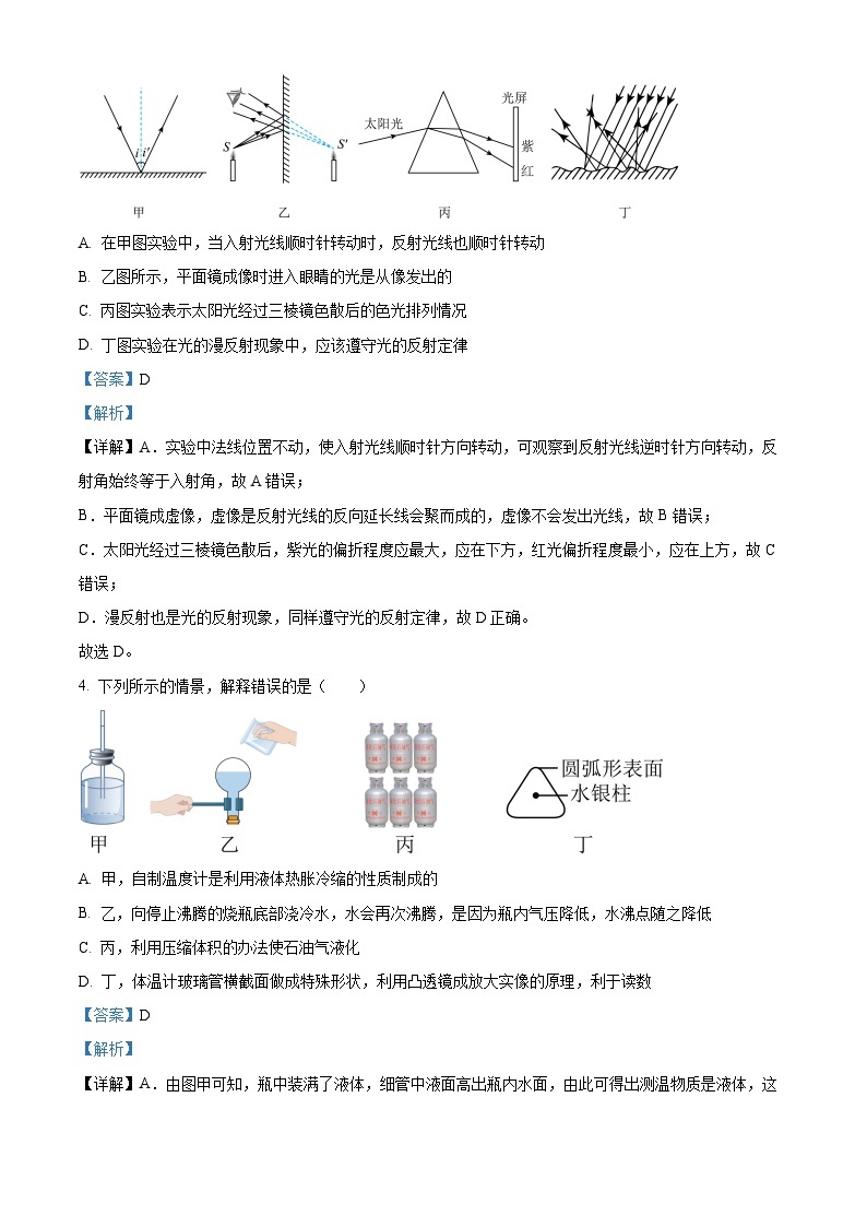 2024年广东省梅州市梅县区部分学校中考一模物理试题（原卷版+解析版）02