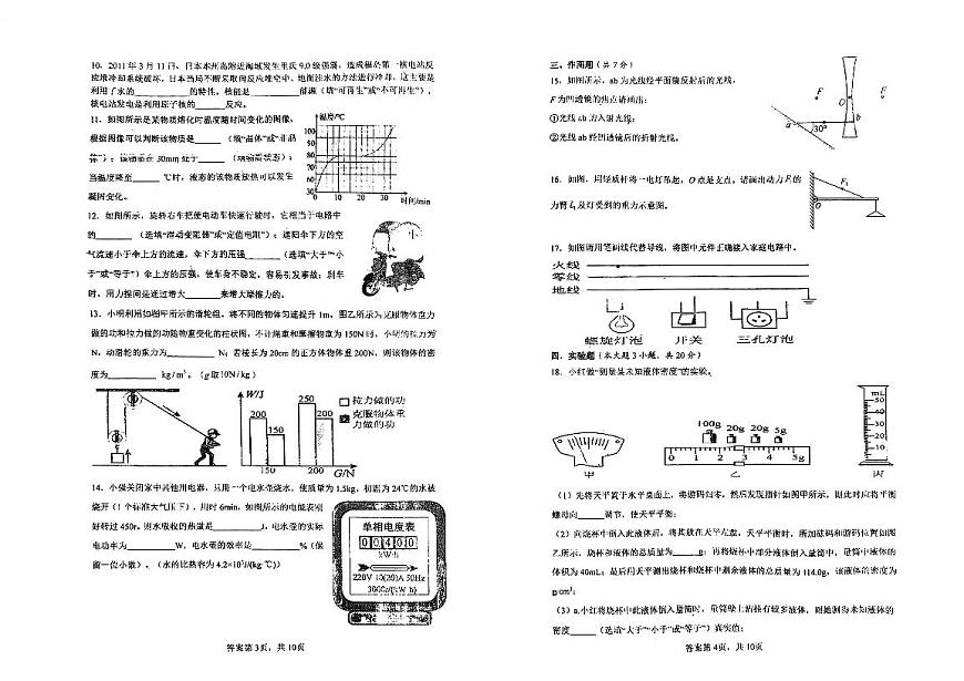 2024年廣東省肇慶市端州區(qū)九年級下學期第一次模擬考試物理試題第2頁