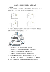 2024年中考物理复习专题：电流和电路（含答案）