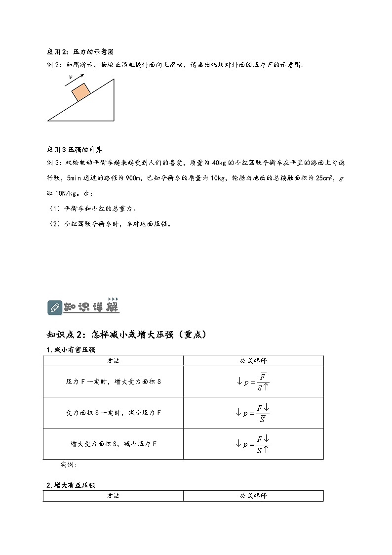 人教版八年级物理下册同步教学综合备课资源9.1压强(原卷版+解析)第3页