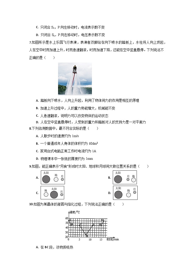 海南省文昌市文昌中学2023-2024学年+九年级下学期四月月考物理试题A卷03