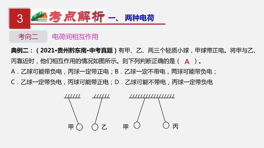 中考物理一輪單元復習過關練習課件第十六單元  電流和電路（含答案）第7頁