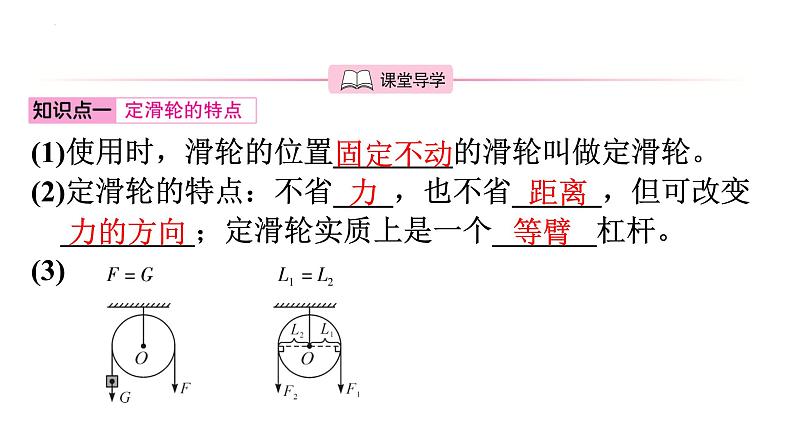 6.6探究滑轮的作用(第1课时) 课件-2023-2024学年沪粤版物理八年级下册第4页