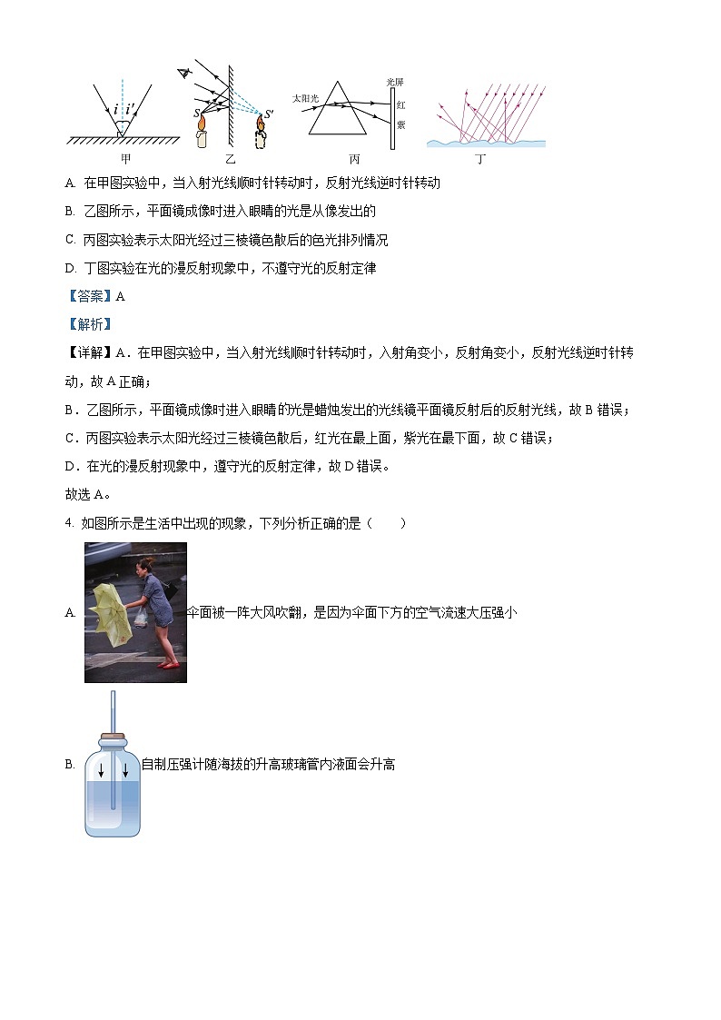 2024年广东省湛江市雷州市十校联考中考一模物理试题(原卷版+解析版)02