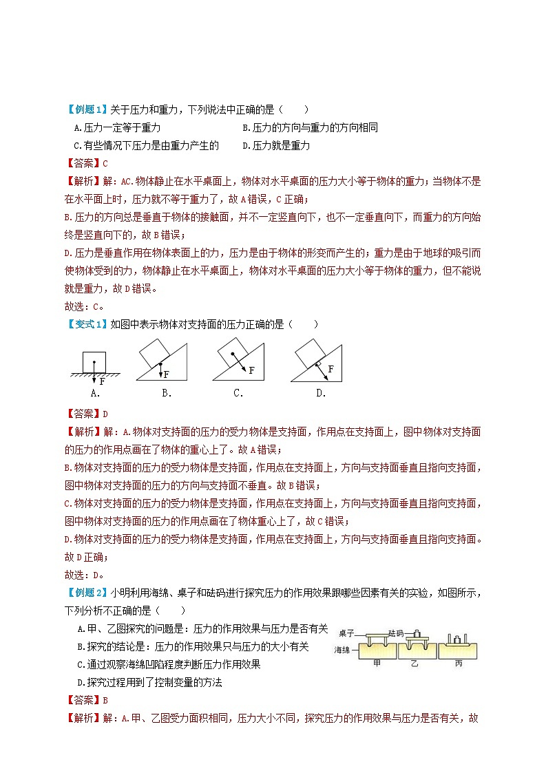 2024年中考物理必考考点专题15固体压强(解析版)第2页