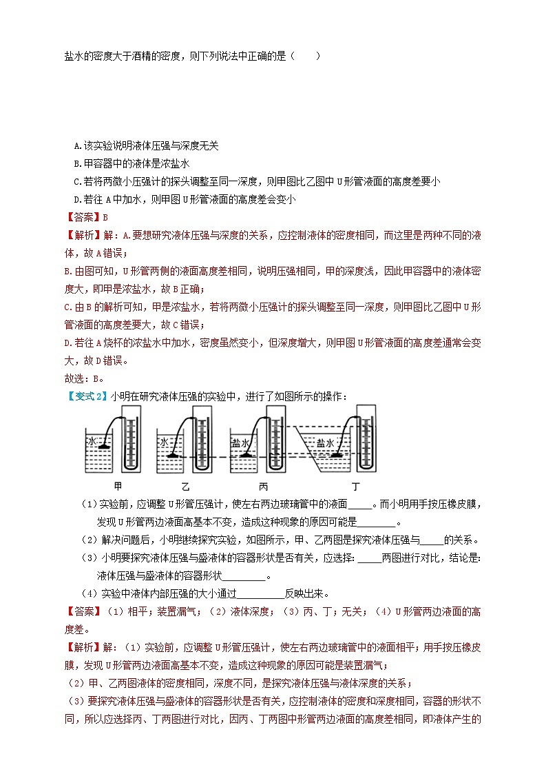 2024年中考物理必考考点专题17液体气体压强(解析版)第3页
