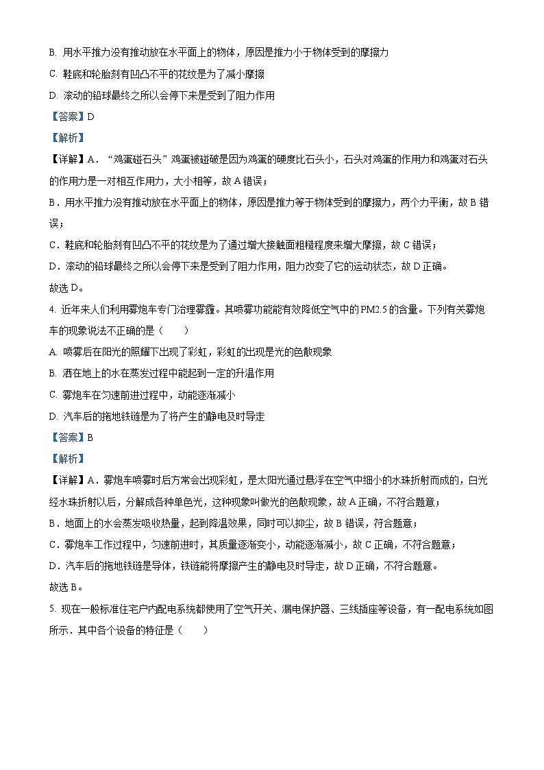 2024年四川省广元市剑阁县中考物理二模试卷(解析版)第2页