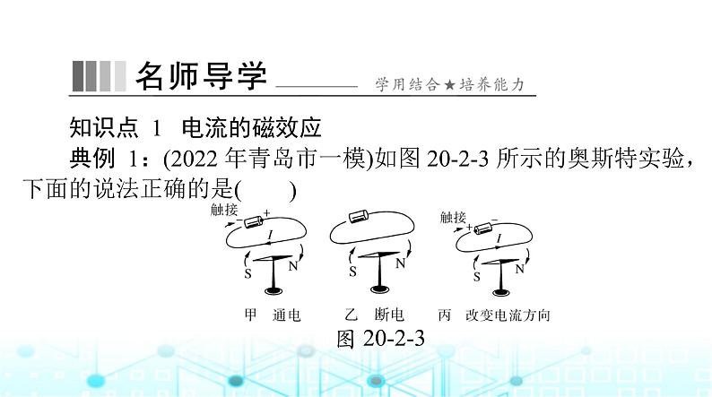 人教版九年级物理第二十章第二节电生磁课件第4页