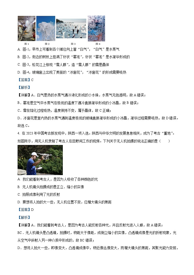 2024年陕西省西安市雁塔区曲江二中中考物理三模试卷(解析版)第2页