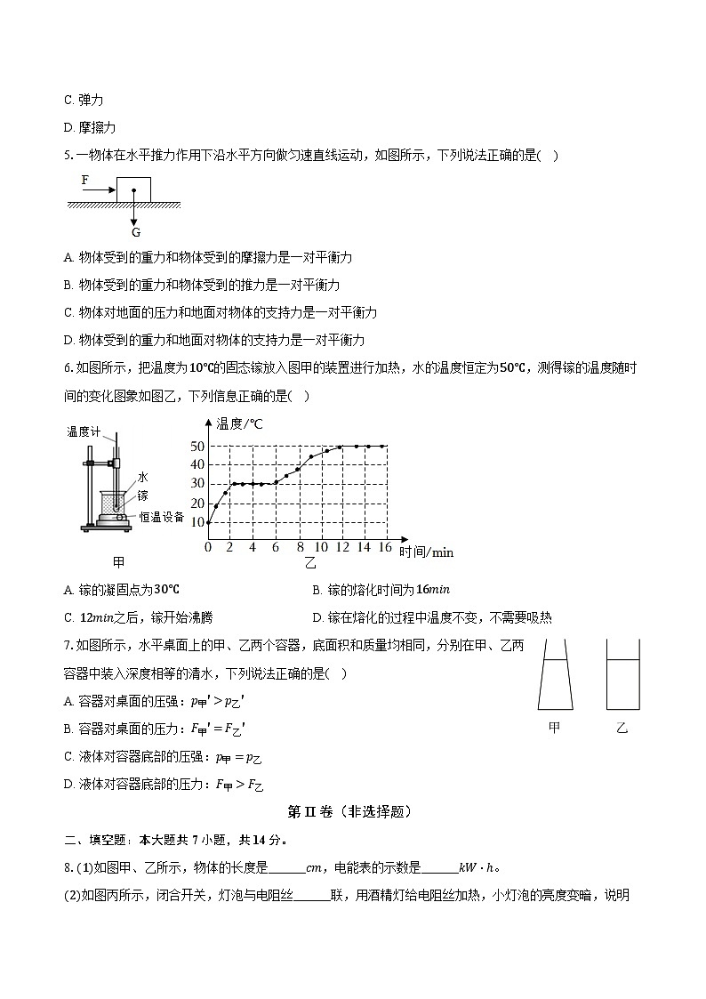 2023-2024學(xué)年廣東省江門市鶴山市碧桂園學(xué)校九年級(下)月考物理試卷(3月份)(含解析)第2頁