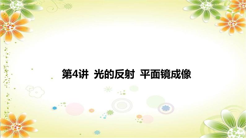 2024年中考物理专题课件:第4讲 光的反射 平面镜成像第1页