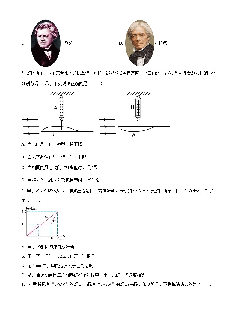 2024年湖南省婁底市婁星區(qū)中考一模考試物理試題（原卷版）第3頁(yè)