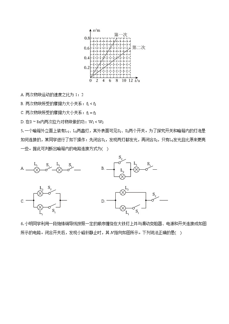 2024年安徽省C20教育联盟中考物理一模试卷(含详细答案解析)第2页