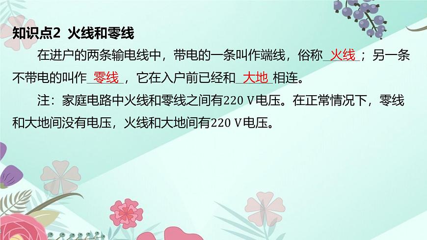 中考物理專題課件:第23講 家庭電路 安全用電第4頁