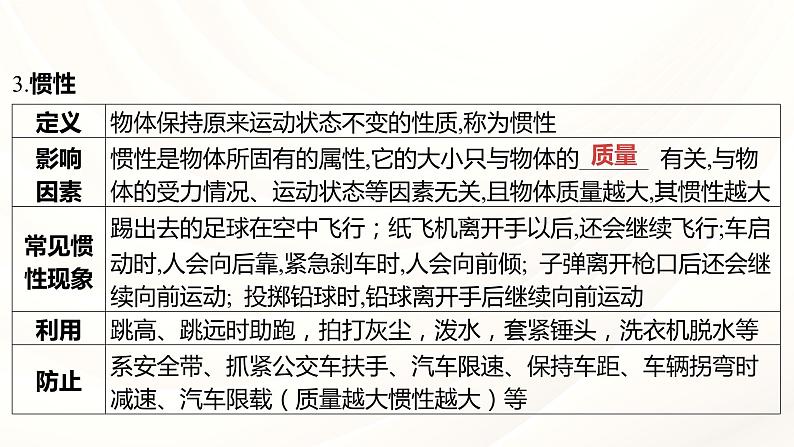 2024年福建省中考物理一轮复习 课时6 力与运动(课件)第7页