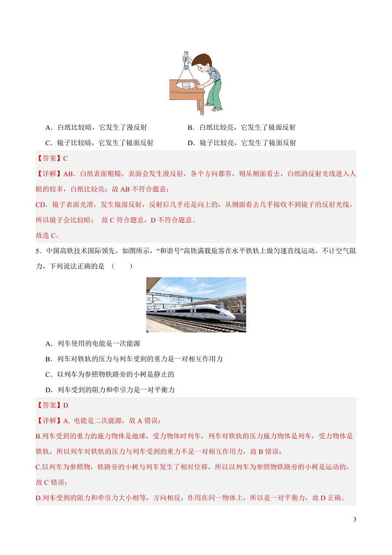 2024年中考押题预测卷(湖南省卷)物理(解析版)03