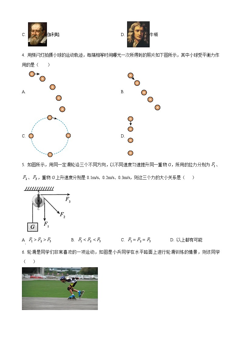 广东省茂名市高州市十二校联考2023-2024学年八年级下学期4月期中物理试题(原卷版)第2页