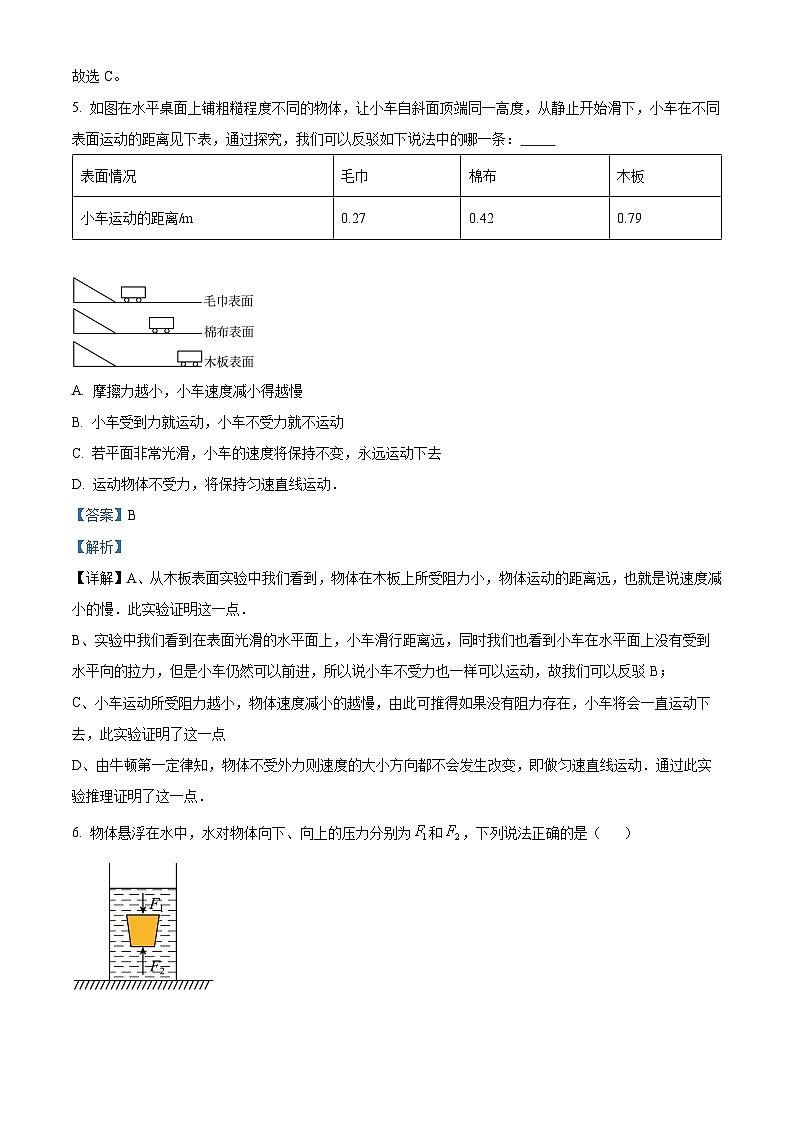 2024年四川省达州市达川区中考二模理综物理试题(解析版)第3页