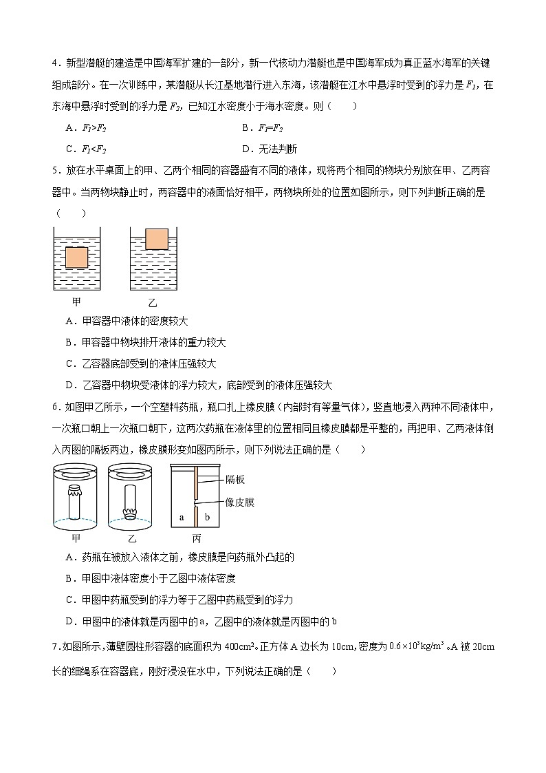 压轴培优专题07 压强、浮力和密度的综合问题--中考物理【高分突破专项】压轴题培优专题精练02
