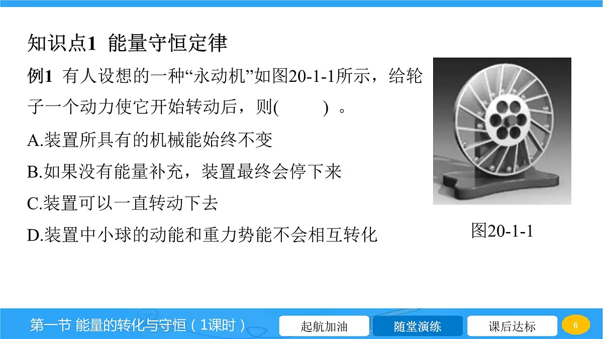 20.1 能量的转化与守恒 课件 2023-2024学年物理(沪科版)九年级全一册第6页