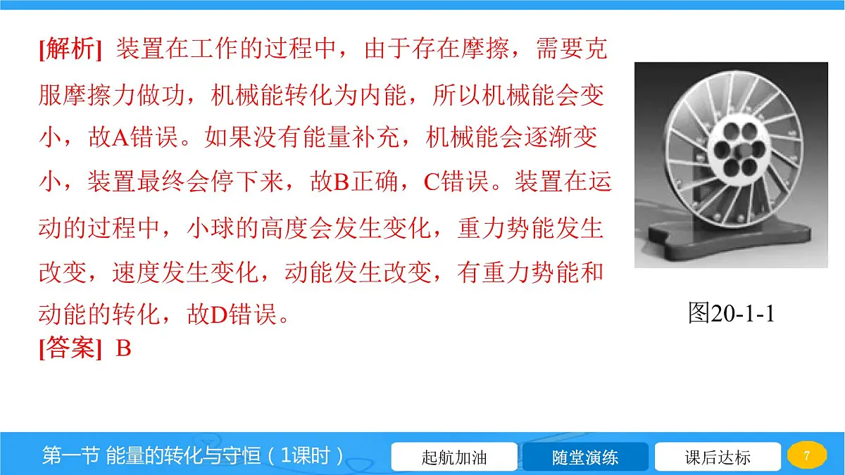 20.1 能量的转化与守恒 课件 2023-2024学年物理(沪科版)九年级全一册第7页