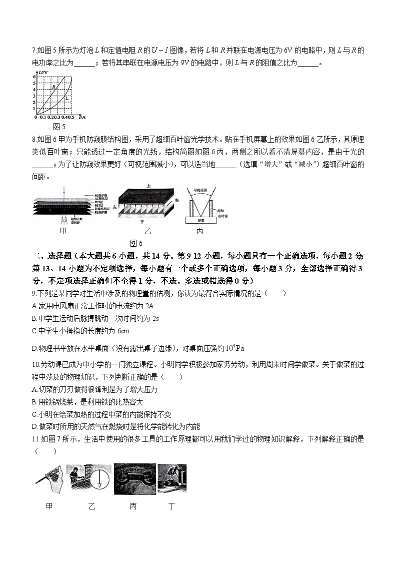 2024年江西省萍乡市安源区中考二模物理试题02