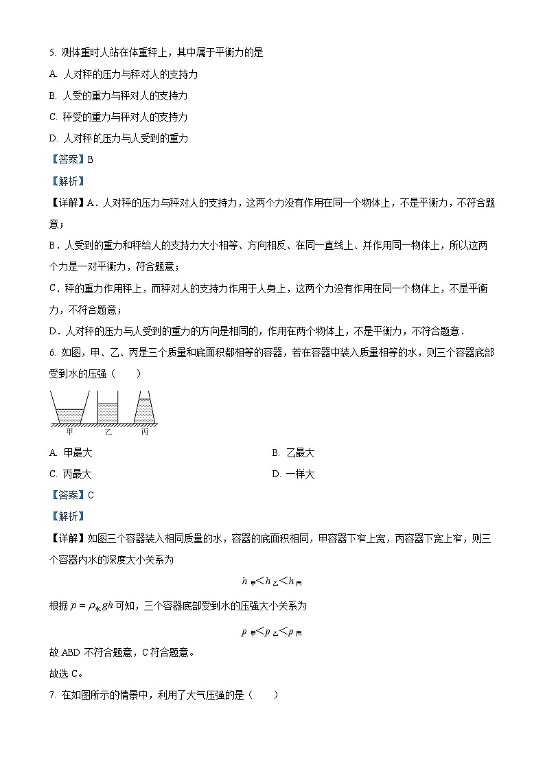 湖南省懷化市新晃縣2023-2024學(xué)年八年級下學(xué)期物理期中試卷（解析版）第3頁