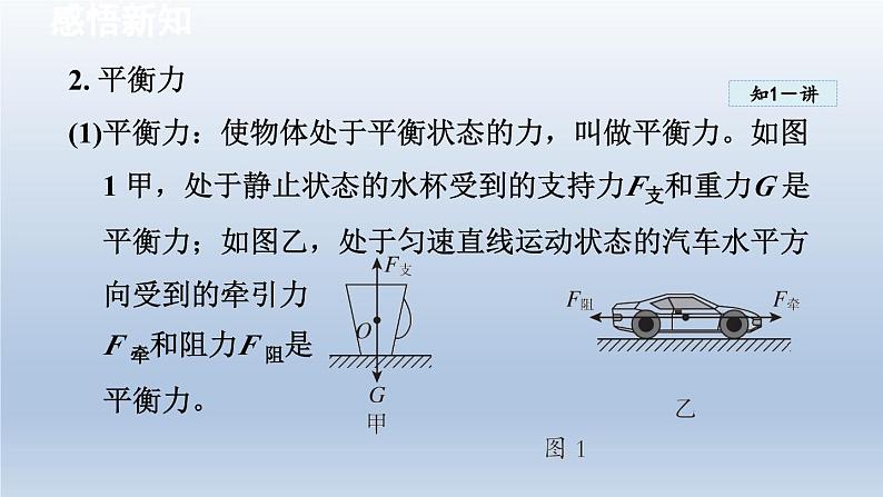 2024八年级物理下册第七章力与运动第三节力的平衡课件(沪科版)第6页