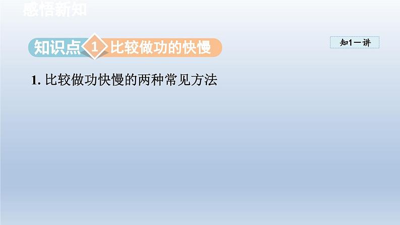 2024八年级物理下册第十章机械与人第四节做功的快慢课件(沪科版)第3页