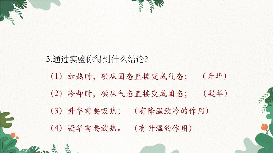 人教版物理八年級上冊 第三章第四節(jié) 升華和凝華課件第4頁