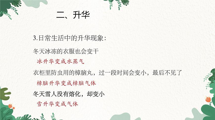 人教版物理八年級上冊 第三章第四節(jié) 升華和凝華課件第6頁