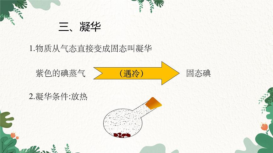 人教版物理八年級上冊 第三章第四節(jié) 升華和凝華課件第7頁