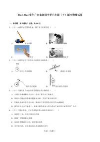 2022-2023学年深圳中学八年级下学期期末物理试卷及答案