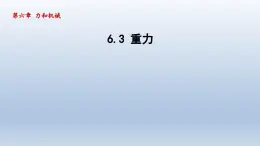 2024八年级物理下册第六章力和机械6.3重力课件（粤教沪版）