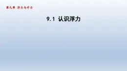 2024八年级物理下册第九章浮力与升力9.1认识浮力课件（粤教沪版）