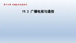 2024九年级物理下册第十九章电磁波与信息时代19.2广播电视与通信课件（粤教沪版）